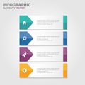 Colorful Infographic elements presentation templates flat design set for brochure flyer leaflet marketing Royalty Free Stock Photo