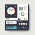 Colorful infographic layout featuring circular and bar graph elements, showcasing Royalty Free Stock Photo
