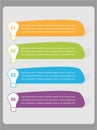 Colorful infographics numbered list - Vector