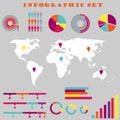 Colorful infographic set