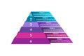 Colorful infographic in shape of pyramid. Six steps or options. Royalty Free Stock Photo