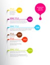 Colorful Infographic timeline report template with bubbles Royalty Free Stock Photo
