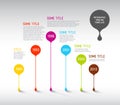 Colorful Infographic timeline report template with bubbles Royalty Free Stock Photo