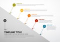 Colorful Infographic timeline report template with bubbles Royalty Free Stock Photo