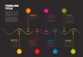 Colorful Infographic timeline report template with droplet bubbles pins Royalty Free Stock Photo