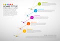 Colorful Infographic timeline report template with droplet bubbles pins Royalty Free Stock Photo