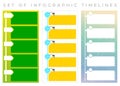 Colorful Infographic Timelines for Presentations Royalty Free Stock Photo