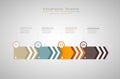 Colorful Infographic, typographic timeline report template