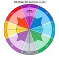 Colorful Infographic Wheel of Annual Rainfall Data Royalty Free Stock Photo