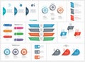 Colorful infographics collection, can be used for workflow layout, diagram, number options, web design Royalty Free Stock Photo