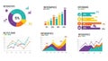Colorful Infographics Collection with Charts, Graphs, and Data Visualizations Royalty Free Stock Photo