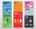 Colorful infographics in well arranged templates ready for use