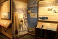 Interior room of museum with exhibit covering the Eerie Canal in it`s heyday, Eerie Canal Museum, Syracuse, New York, 2017