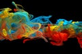 Colorful ink swirling Royalty Free Stock Photo