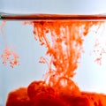 Colorful ink swirling in water Royalty Free Stock Photo