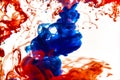 Colorful ink swirling in water Royalty Free Stock Photo