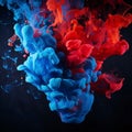 Colorful ink in water isolated on black background. Abstract background Royalty Free Stock Photo