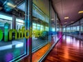 Colorful Innovation word on glass wall office interior Royalty Free Stock Photo