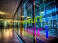 Colorful Innovation word on glass wall office interior Royalty Free Stock Photo