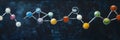 Colorful Interconnected Circles on Dark Background
