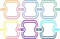 Colorful Interconnected Frames Grid for Workflow Infographics Royalty Free Stock Photo