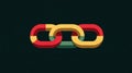 Colorful Interconnected Links Representing Unity and Connection in Design Royalty Free Stock Photo