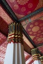 Colorful Interior of Buddhist Temple in Bangkok Thailand