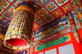 Colorful interior of Five Pagoda Temple, Cideng in Hohhot, China with Buddhist symbols