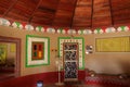 Colorful interior of traditional Kutchi Bhungas - Rann Utsav - Rann of Kutch festival - Rural huts - India tourism