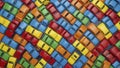Colorful Interlocking Plastic Toy Blocks Pattern Royalty Free Stock Photo