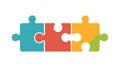 Colorful Interlocking Puzzle Pieces, Problem Solving, vector design Generative AI Royalty Free Stock Photo