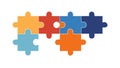 Colorful Interlocking Puzzle Pieces Solution Vector, vector design Generative AI Royalty Free Stock Photo