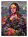 Colorful interpretation of The Mona Lisa by Leonardo da Vinci