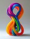 Colorful Intertwined Infinity Loop Abstract Royalty Free Stock Photo