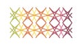 Colorful Interwoven Ribbon Abstract Pattern, vector design Generative AI Royalty Free Stock Photo