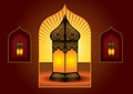 Colorful intricate arabic lantern Royalty Free Stock Photo