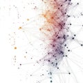 Network visualization depicting interconnected nodes and pathways showcasing data relationships in a digital format Royalty Free Stock Photo