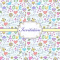 Colorful invitation card