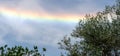 Colorful iridescent cloud, Beautiful Rainbow cloud Royalty Free Stock Photo