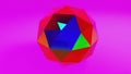 Colorful Iridescent icosphere Royalty Free Stock Photo
