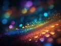 colorful iridescent lights shiny bokeh blur glow bright reflections abstract background Royalty Free Stock Photo