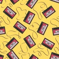 Colorful Irregular Seamless Cassette Pattern.