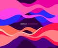 Colorful irregular shapes make up the abstract background