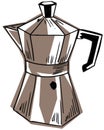 Colorful isolated Coffeepot illustration