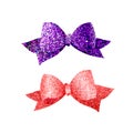 Colorful isolated shiny bows