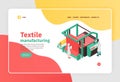 Textile Factory Isometric Banner