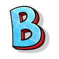 Bright Capital Letter B From ABC Colorful English Alphabet Vector Illustration Royalty Free Stock Photo