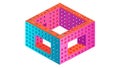 Colorful Isometric Cube Frame for Dynamic Abstract Designs, vector design Generative AI Royalty Free Stock Photo