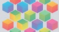 Colorful Isometric Cubes Pattern Background Royalty Free Stock Photo