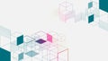 Colorful isometric geometric abstract background